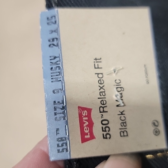 Levi's 550 Relaxed Size 9 Husky 29x25, Black Magic Color, NEW with Tags - Picture 11 of 14